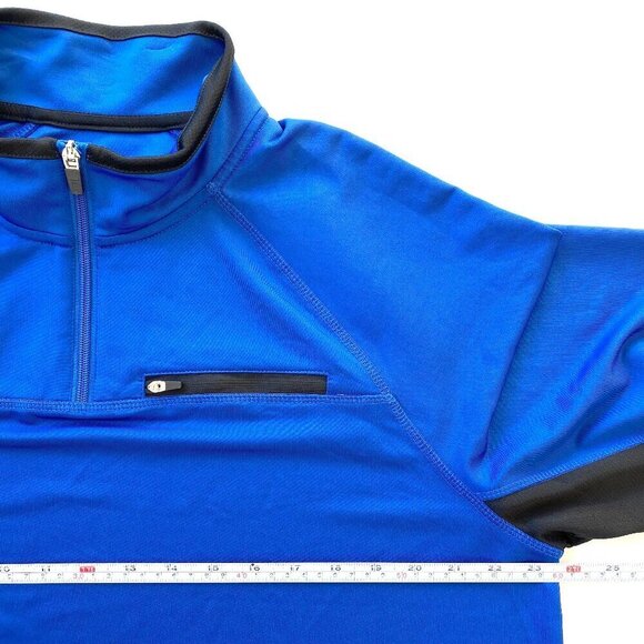 FILA Mens Athletic 1/4 Zip Polo Shirt Size L Long Sleeve Mock Neck Run Tennis - Picture 6 of 7